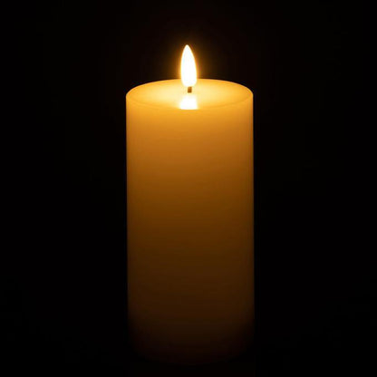 Kaars Led Wit Medium - LED Kaars - J-Line - livinglovely.nl