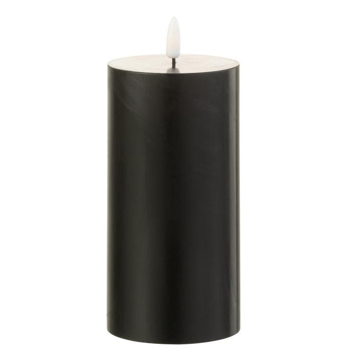 Kaars Led Zwart Medium - LED Kaars - J-Line - livinglovely.nl