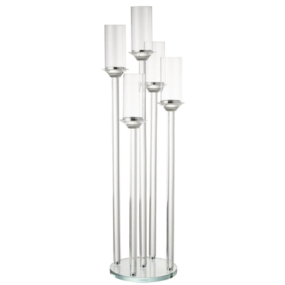 Kaarshouder 5 Groot Glas Transparant H100cm J-Line