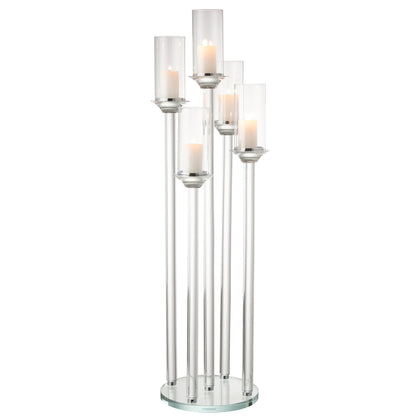 Kaarshouder 5 Groot Glas Transparant H100cm J-Line