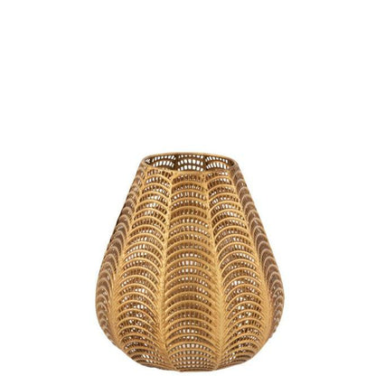 Kaarshouder Gala Ijzer Goud Small - Windlicht - J-Line - livinglovely.nl