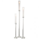 Kaarshouder Moira Glas Transparant Large - Kandelaar - J-Line - livinglovely.nl