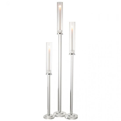 Kaarshouder Moira Glas Transparant Large - Kandelaar - J-Line - livinglovely.nl