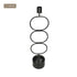Kaarshouder Ringen Zwart 11x8x39cm 1 + 1 Gratis - Kandelaar - Living Lovely - livinglovely.nl