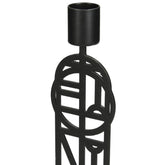 Kaarshouder Zwart 12x6x23cm 1 + 1 Gratis - Kandelaar - Living Lovely - livinglovely.nl
