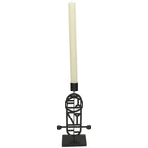 Kaarshouder Zwart 12x6x23cm 1 + 1 Gratis - Kandelaar - Living Lovely - livinglovely.nl