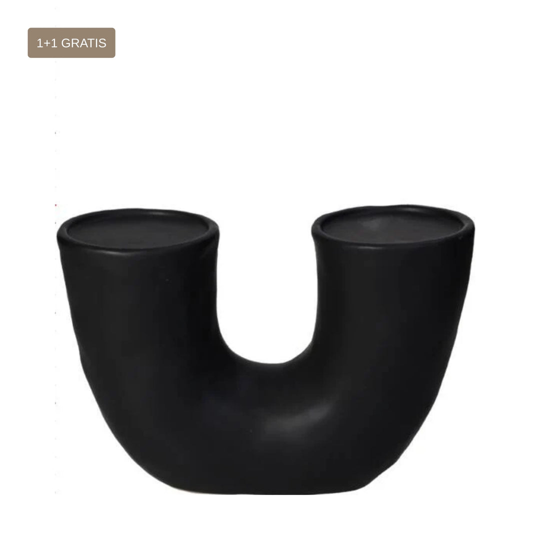 Kaarshouder Zwart 23x9x16cm 1 + 1 Gratis - Kandelaar - Living Lovely - livinglovely.nl