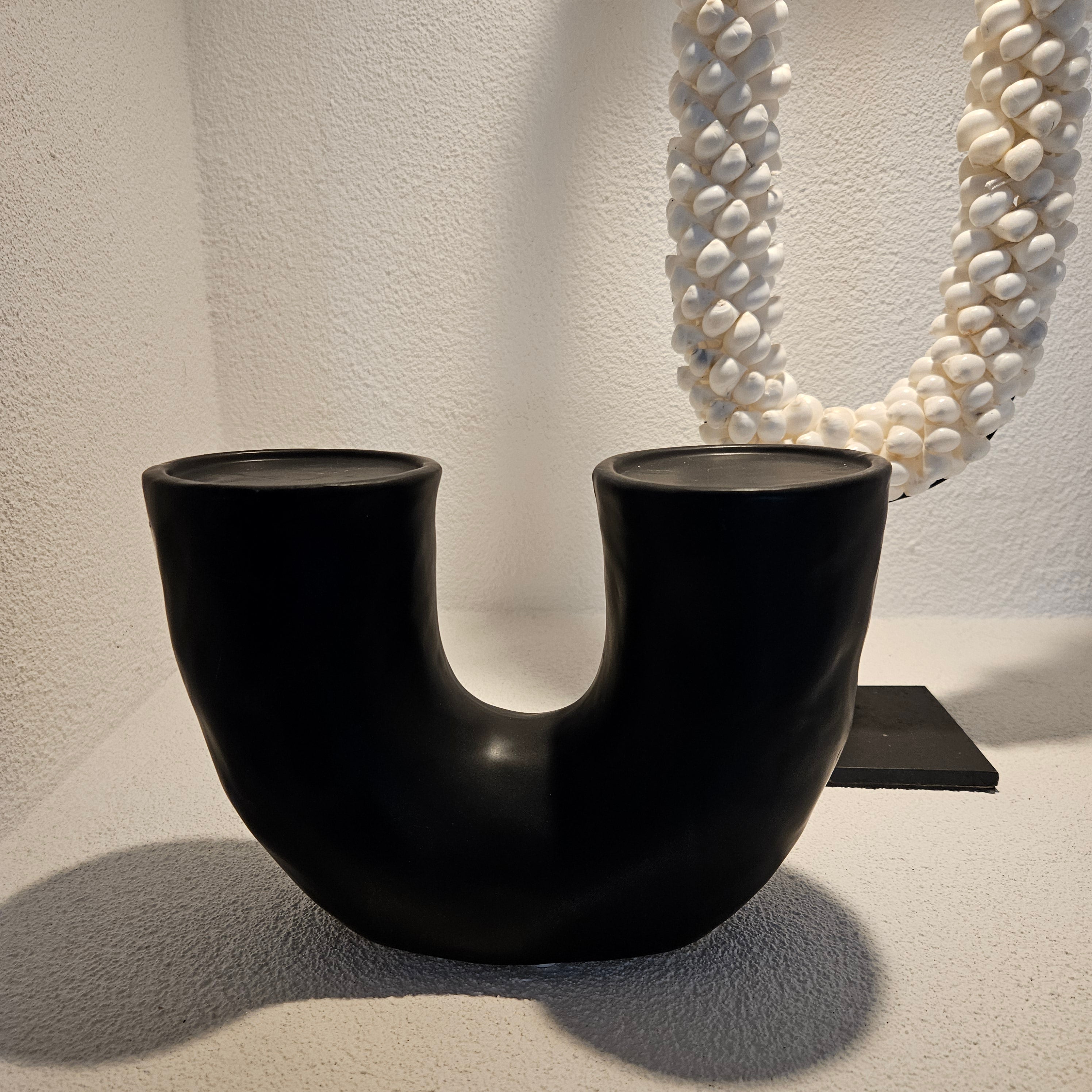 Kaarshouder Zwart 23x9x16cm 1 + 1 Gratis - Kandelaar - Living Lovely - livinglovely.nl