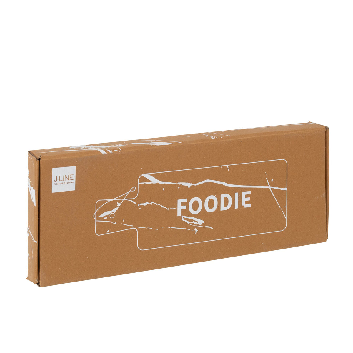 Kaasplank Foodie Rechthoek Marmer Zwart/Goudkleurig Large J-Line