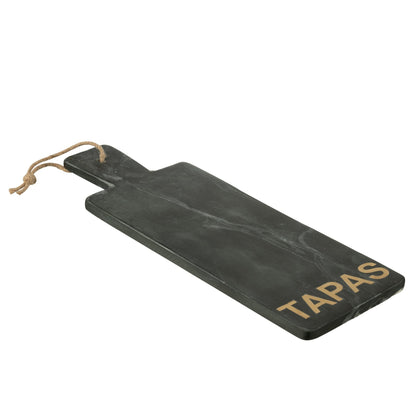 Kaasplank Rechthoek Marmer Zwart/Goudkleurig Large J-line