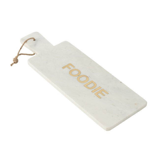 Kaasplank Rechthoekig Foodie Marmer Wit - Serveerplank - J-Line - livinglovely.nl