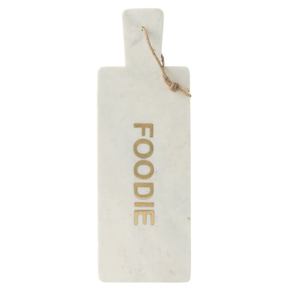 Kaasplank Rechthoekig Foodie Marmer Wit - Serveerplank - J-Line - livinglovely.nl