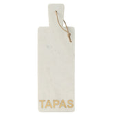 Kaasplank Rechthoekig Tapas Marmer Wit - Serveerplank - J-Line - livinglovely.nl
