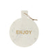 Kaasplank Rond Enjoy Marmer Wit - Serveerplank - J-Line - livinglovely.nl
