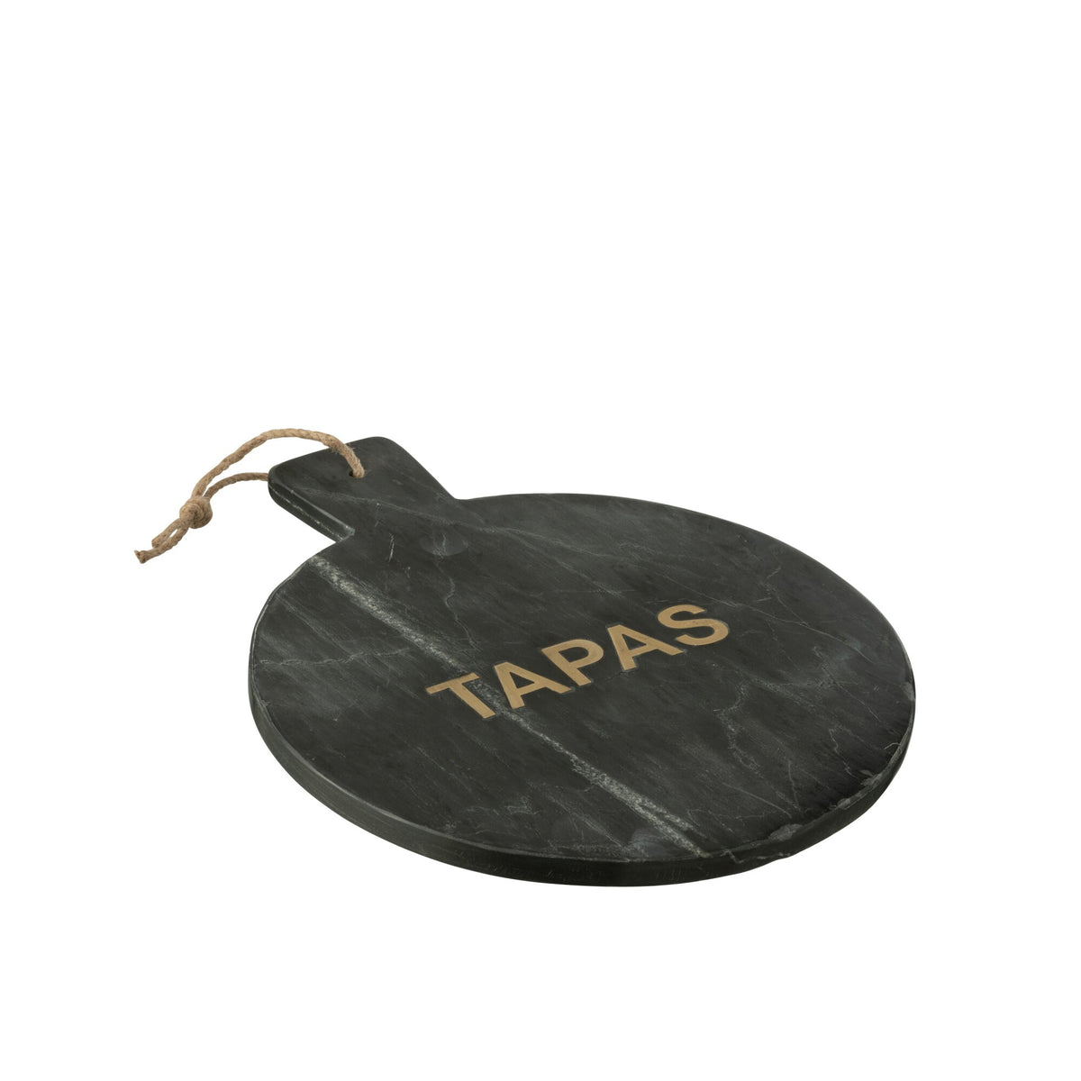 Kaasplank Rond Marmer Zwart/Goudkleurig J-Line