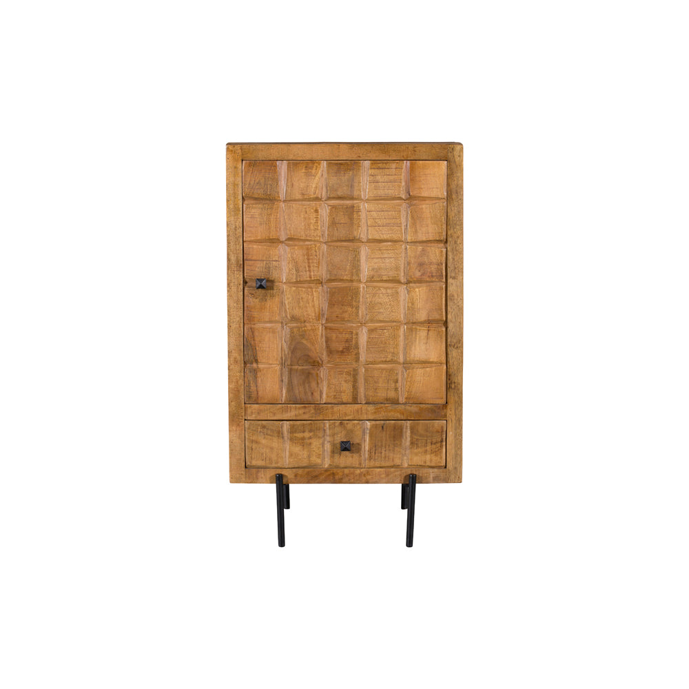Kabinet Brandy van Starfurn vanuit een andere hoek, 103 cm hoog in warm mangohout