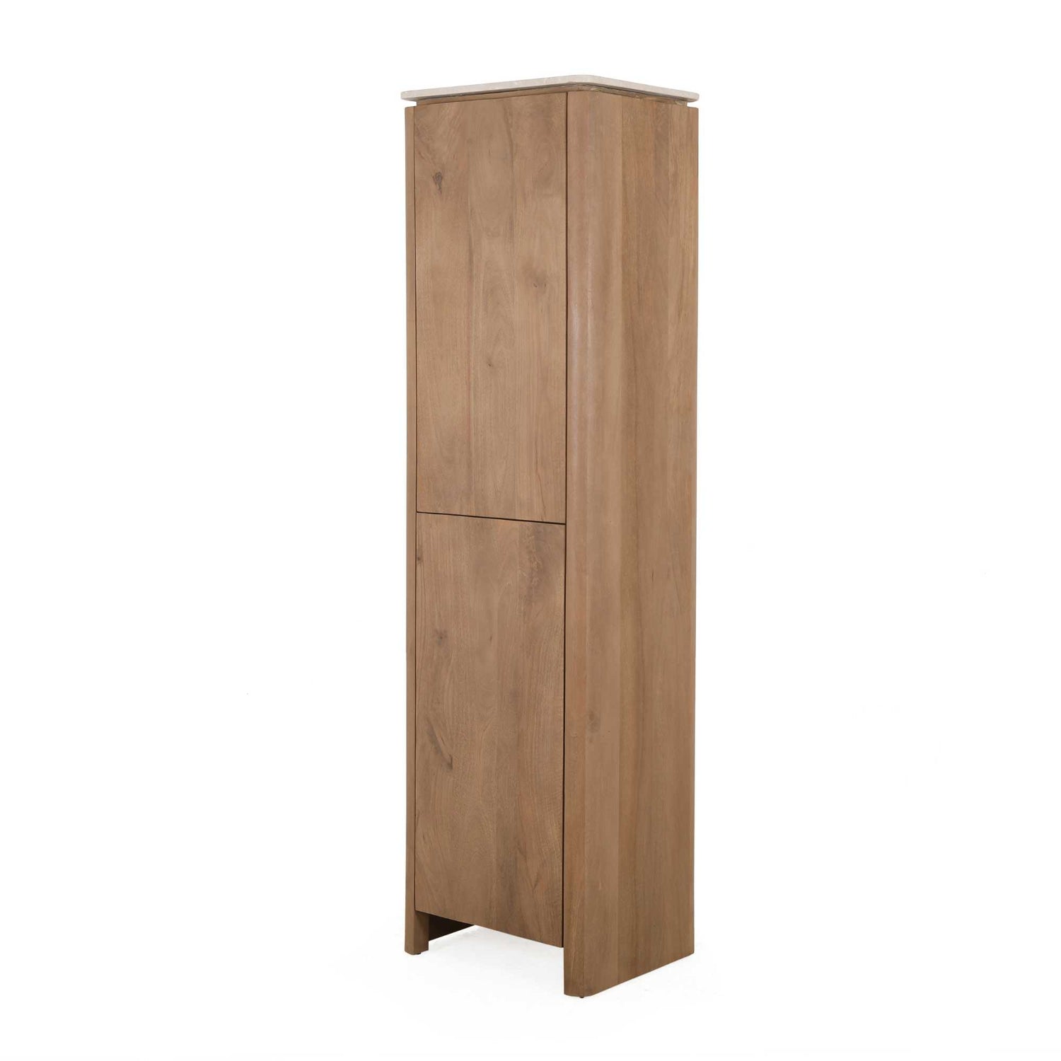 Kabinet Dallas Mangohout Naturel 55cm van Starfurn, slanke kast met twee deuren