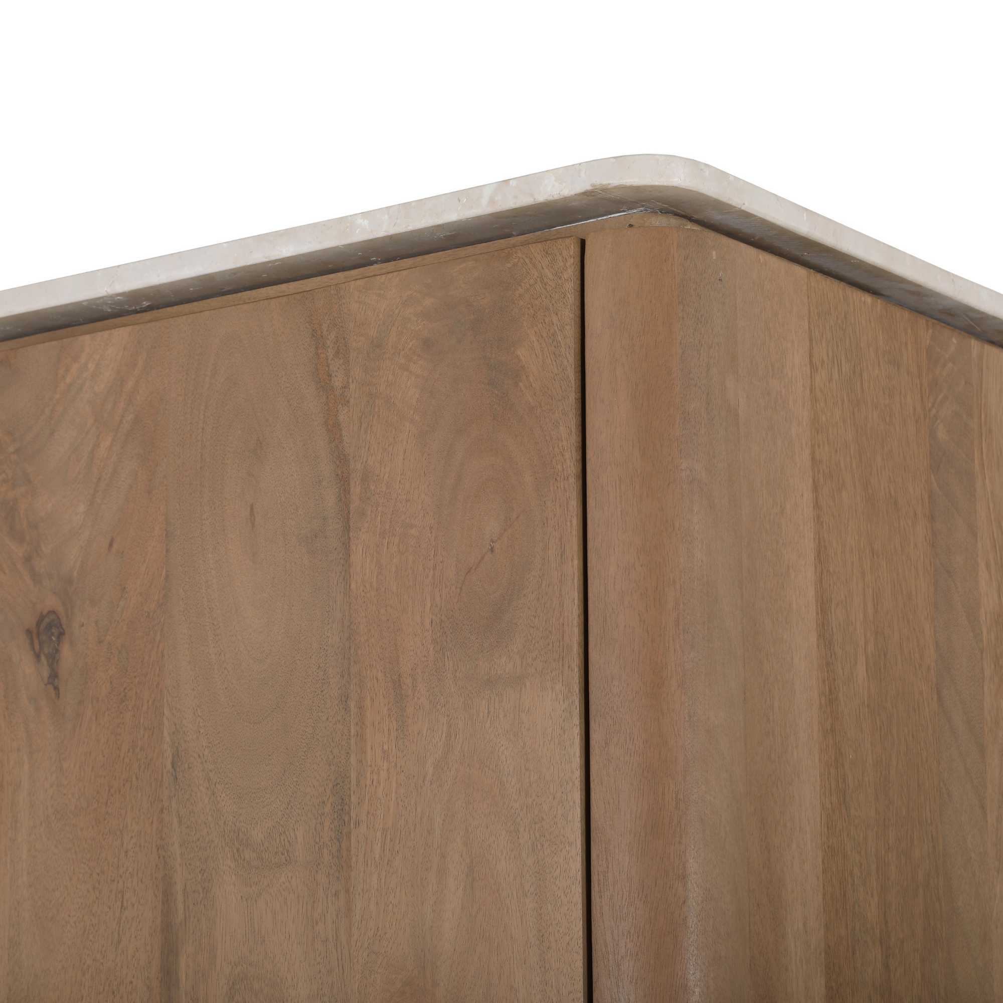 Kabinet Dallas van Starfurn in naturel mangohout, 55 cm breed en 200 cm hoog