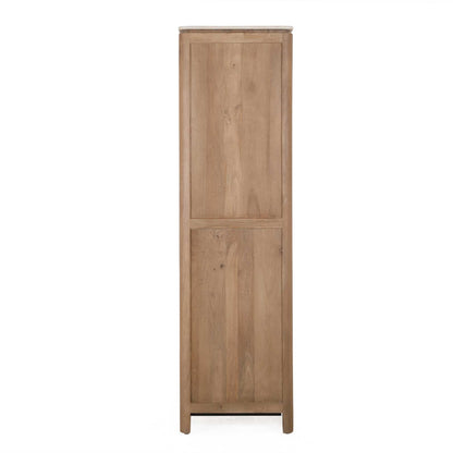 Kabinet Dallas van Starfurn, gesloten opbergkast in naturel mangohout