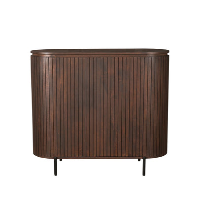 Solana kabinet 115 cm schuin van voren met zwart metalen onderstel