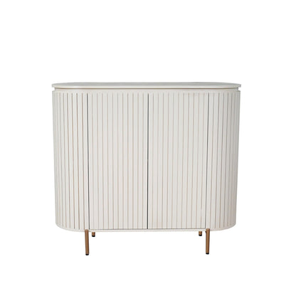 Laag kabinet Solana van Starfurn in zandkleurig mangohout van 115 cm breed