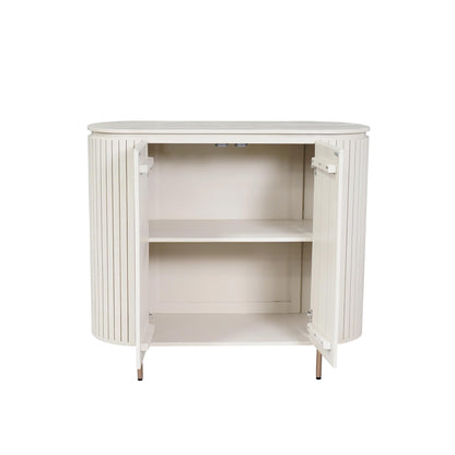 Zijaanzicht van het lage Solana kabinet van 45 cm diep en 100 cm hoog