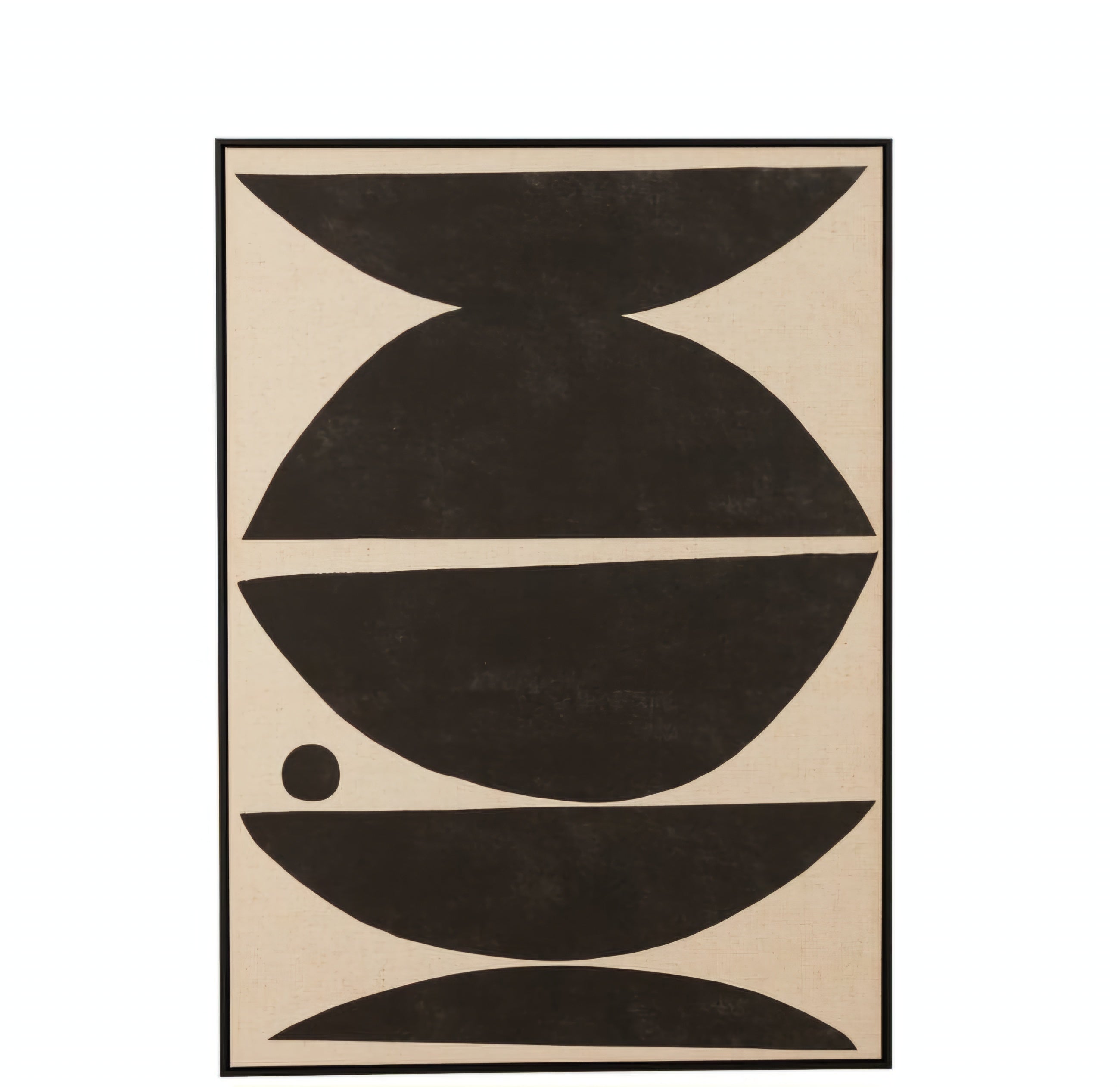 Kader Vormen Etnisch Hout/Canvas Bruin/Zwart - Schilderij - J-Line - livinglovely.nl