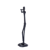 Kali Black casted alu statue man with flute PTMD - Beeld - PTMD - livinglovely.nl