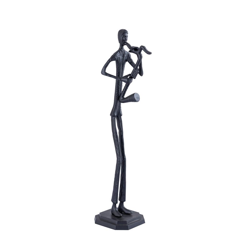 Kali Black casted alu statue man with saxophone PTMD - Beeld - PTMD - livinglovely.nl