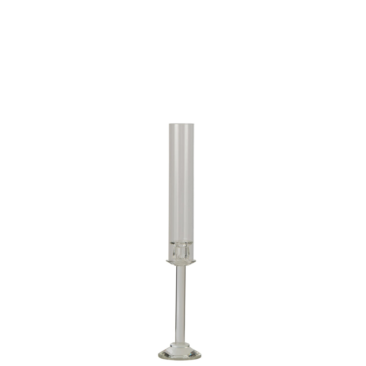 Kandelaar Kristal Transparant Small van J-Line, kristallen kandelaar in transparant van Ø11cm x H61cm