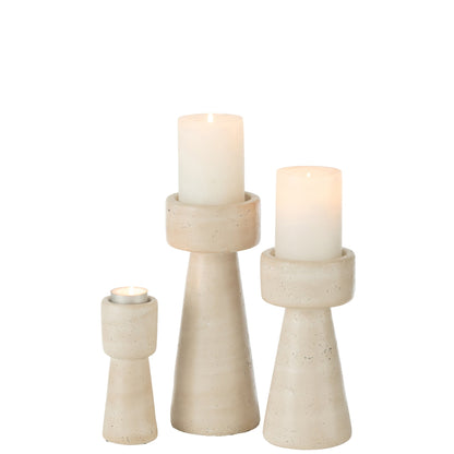 Kandelaar Orlina Cement Creme Large