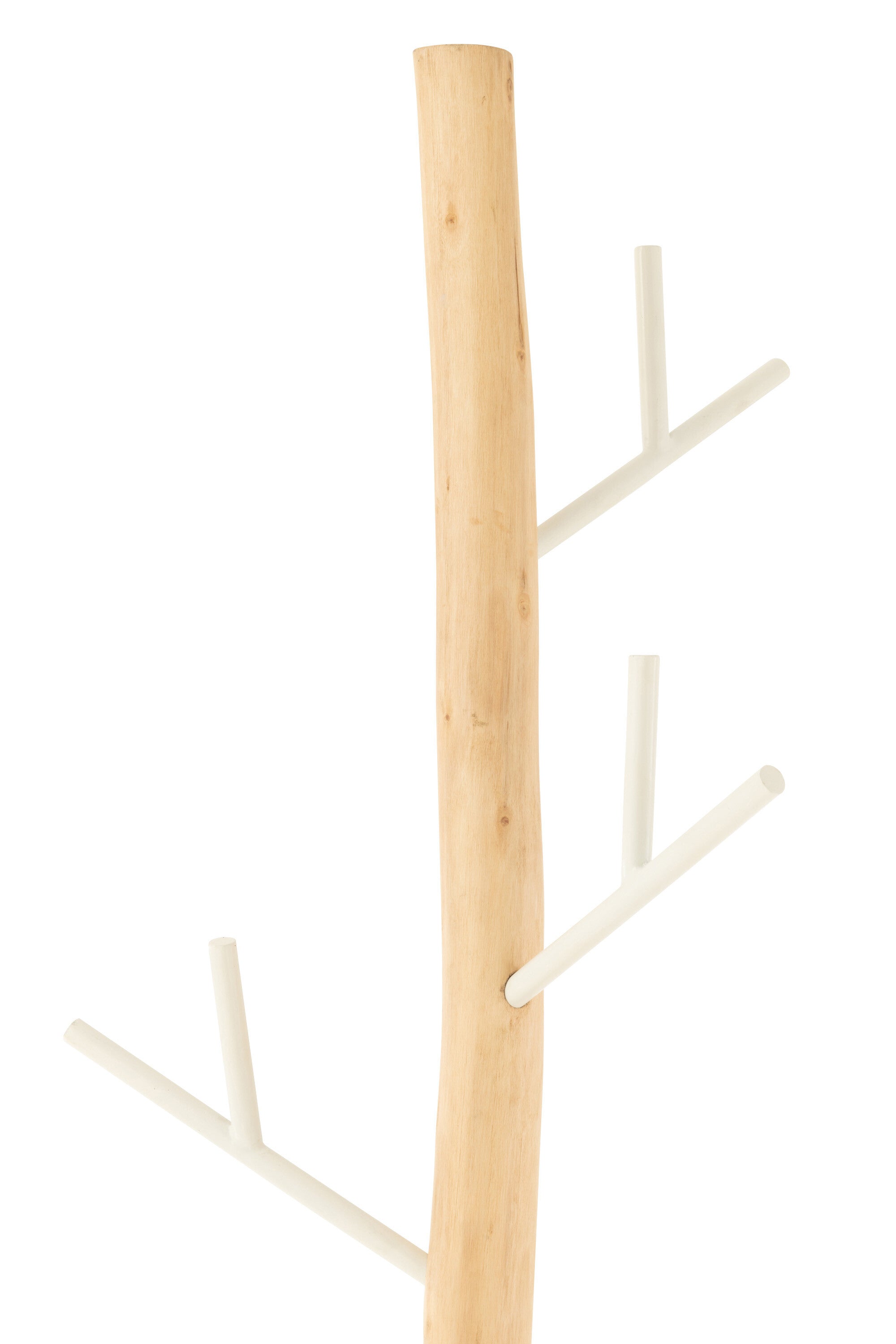 Kapstok Hout Wit/Naturel - Kapstok - J-Line - livinglovely.nl