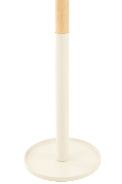 Kapstok Hout Wit/Naturel - Kapstok - J-Line - livinglovely.nl