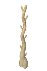 Kapstok van massief suar hout, B30cm x D25cm x H194cm