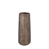 Kardine Antique Gold Alu Pot Dented Pattern High S van PTMD, packshot vanuit een andere hoek op witte achtergrond