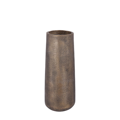 Kardine Antique Gold Alu Pot Dented Pattern High S van PTMD, packshot vanuit een andere hoek op witte achtergrond