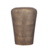 Kardine Antique Gold Alu Pot Dented Round Ø54cm x H76cm van PTMD, grote ronde aluminium pot op witte achtergrond