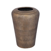 Kardine Antique Gold Alu Pot Dented Round Ø54cm x H76cm van PTMD, pot in antiek goud vanuit een andere hoek