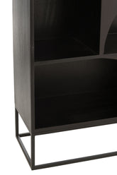 Kast Mode Mango Hout/Mdf Zwart - Boekenkast - J-Line - livinglovely.nl