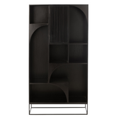 Kast Mode Mango Hout/Mdf Zwart - Boekenkast - J-Line - livinglovely.nl