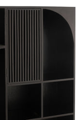 Kast Mode Mango Hout/Mdf Zwart - Boekenkast - J-Line - livinglovely.nl