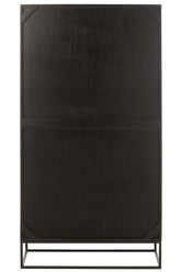 Kast Mode Mango Hout/Mdf Zwart - Boekenkast - J-Line - livinglovely.nl