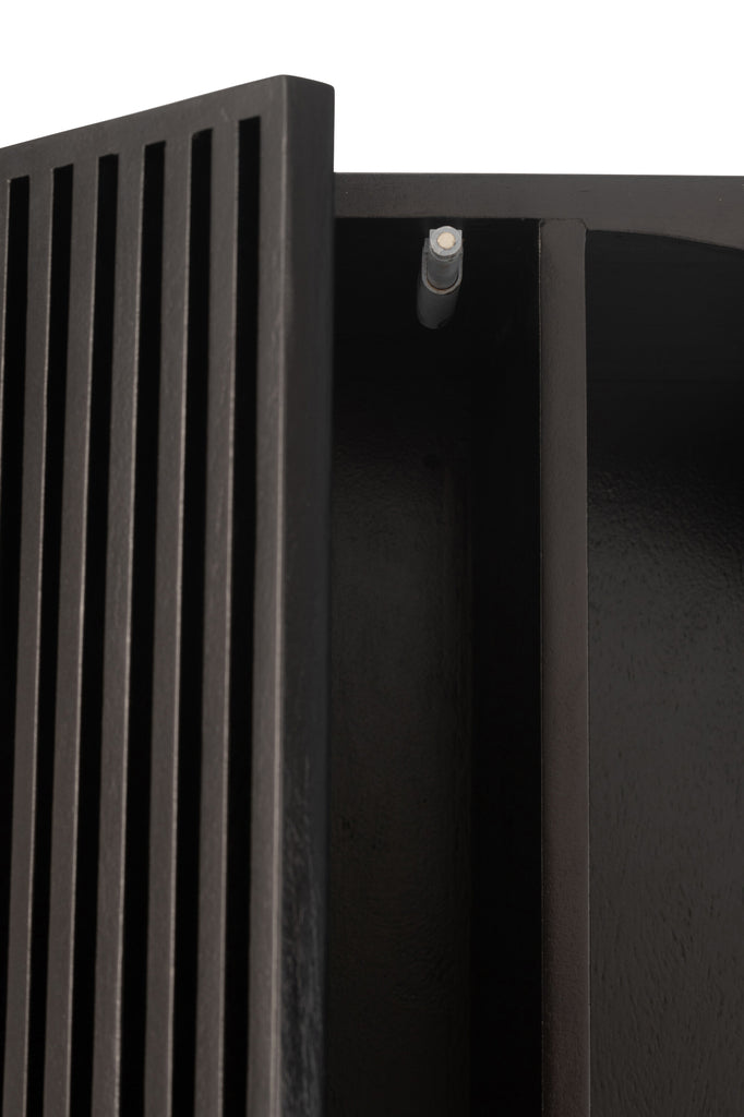 Kast Mode Mango Hout/Mdf Zwart - Boekenkast - J-Line - livinglovely.nl