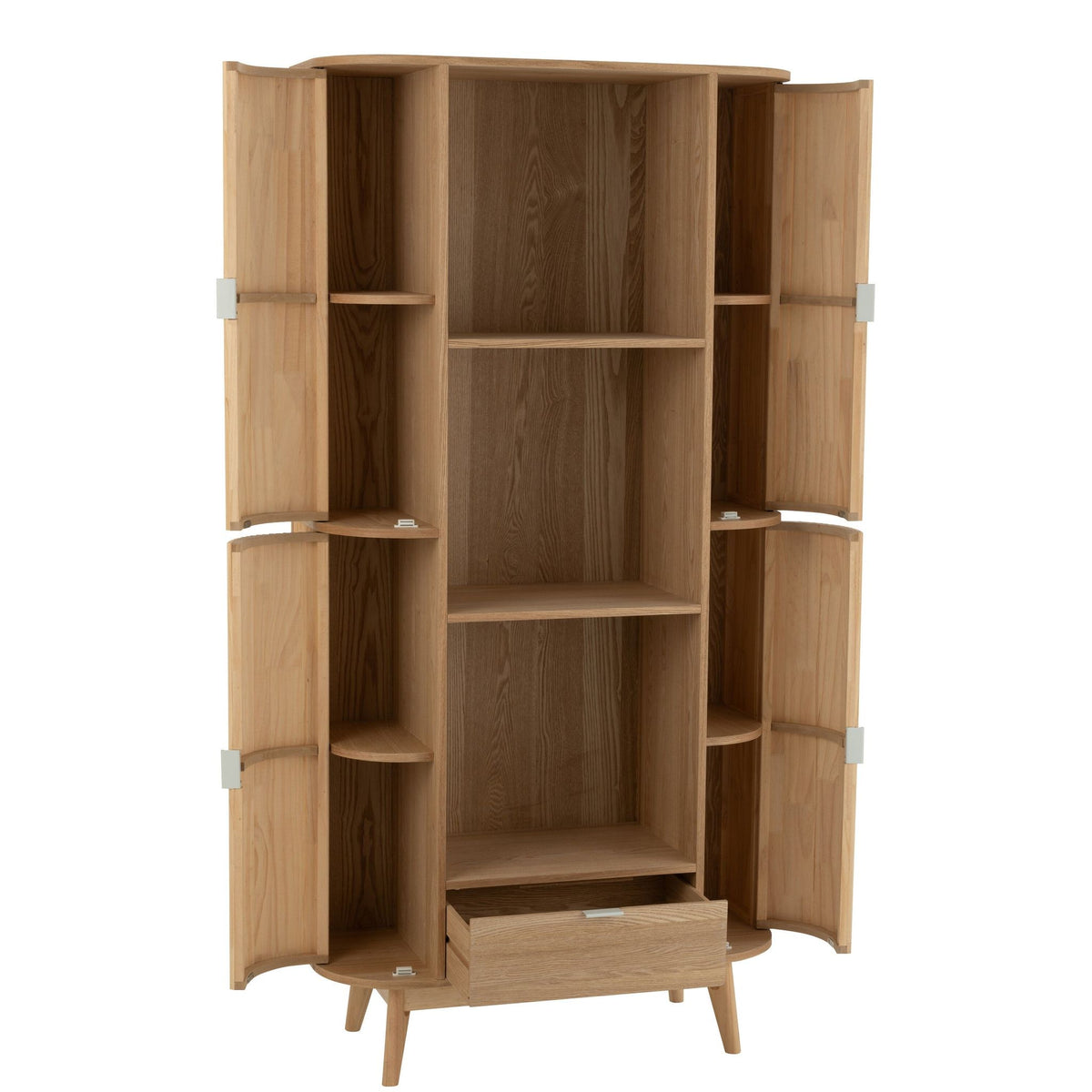 Kast Vakken Rond Mdf/Dennenhout Naturel J-Line