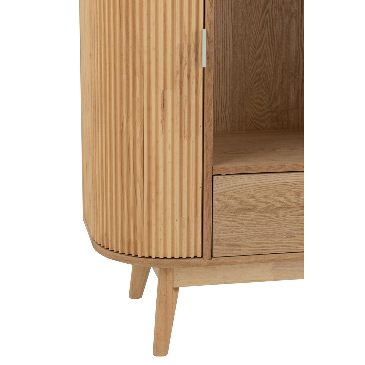 Kast Vakken Rond Mdf/Dennenhout Naturel J-Line