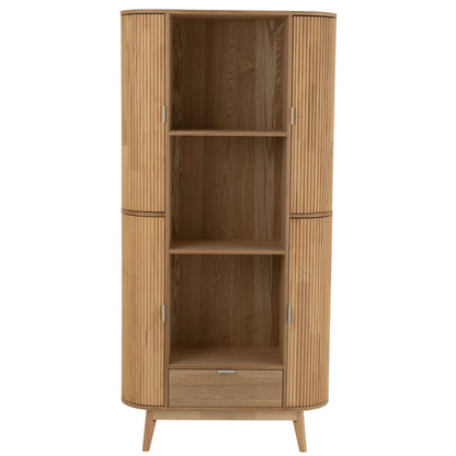 Kast Vakken Rond Mdf/Dennenhout Naturel J-Line