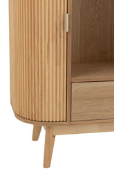 Kast Vakken Rond Mdf/Dennenhout Naturel - Boekenkast - J-Line - livinglovely.nl