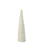 Kegel Sparkling Metaal Wit Small van J-Line, slanke witte kegel van 150cm hoog