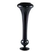 Keighla Black Shaped Glass Vase L Dia29,5x81,5 cm PTMD - Vaas - PTMD - livinglovely.nl