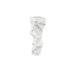 Kellie White Ceramic Organic Shaped Vase Low 15,5x38cm PTMD - Vaas - PTMD - livinglovely.nl